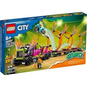 Konstruktor LEGO City Stuntz Stunt Truck & Ring of Fire Challenge 60357